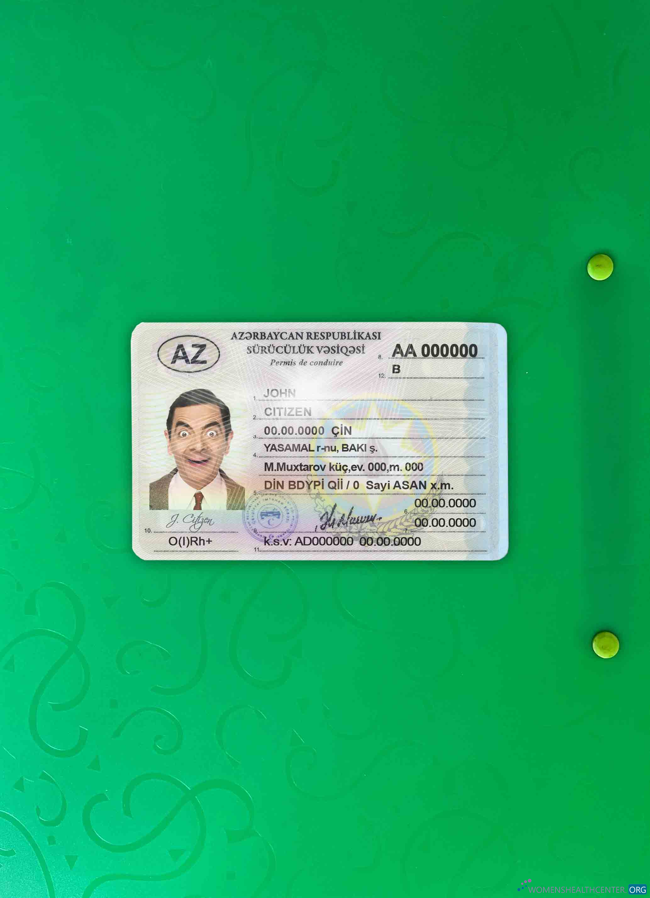 Download Azerbaijan DL (2013 – present) photolook FRONT Photoshop template